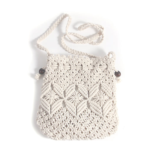 Eiyye Crochet Purse Summer Beach Purse, Crochet String Bag Boho Crossbody Handwoven Bag Crochet Purse