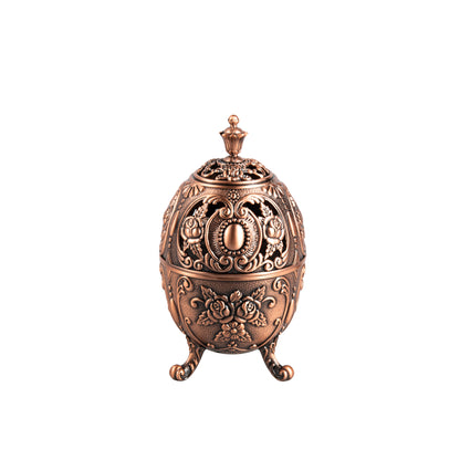 Feyarl Vintage Incense Holder with Lid, Cone & Coil Burner, Retro Ash Catcher for Aromatherapy & Home Decor