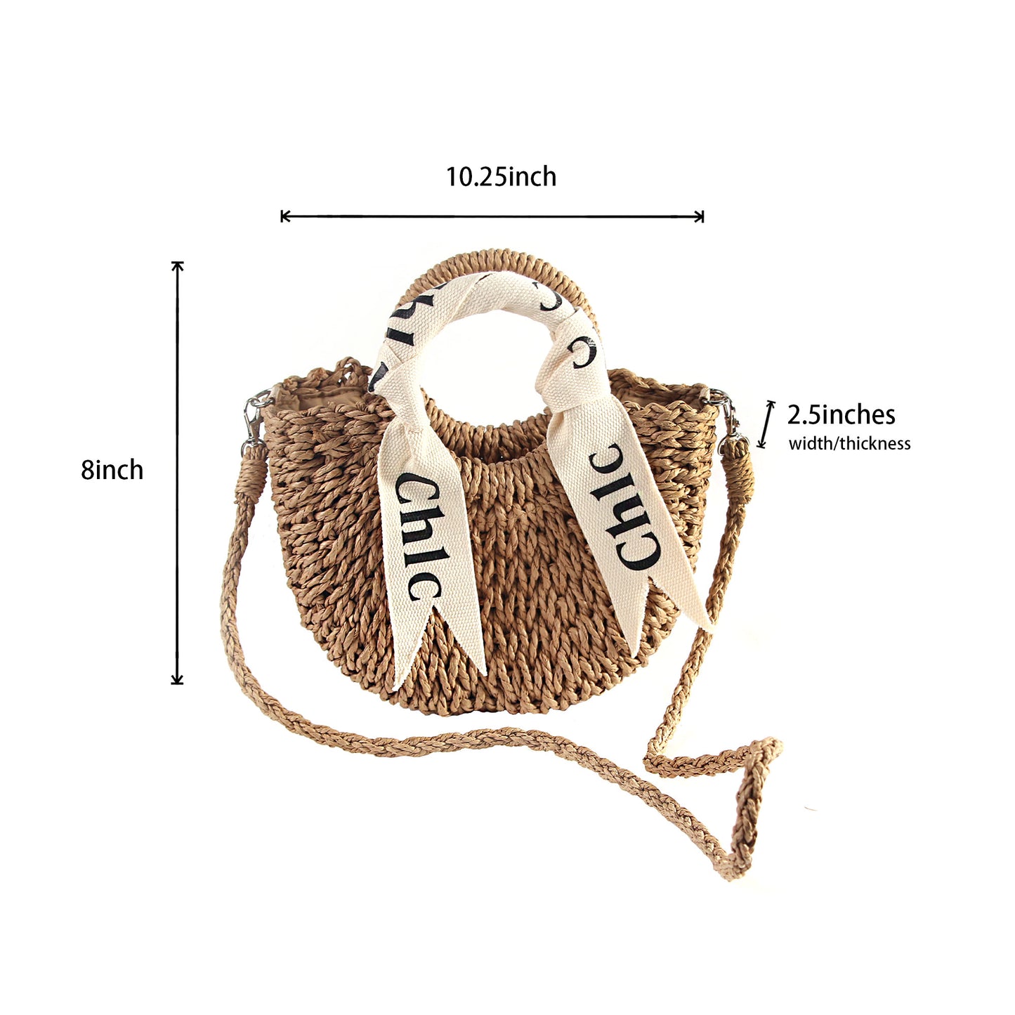 Eiyye Women'S Shoulder Handbags Straw Beach Bag Woven Crossbody Bag Handbag Purse Summer Beach Bags