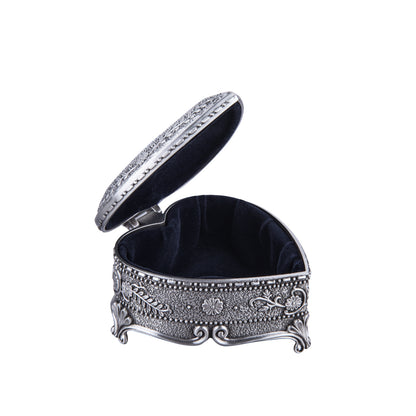 Feyarl Vintage-Schmuckkästchen in Herzform für Ringe, Ohrringe, Schatztruhe, Andenken-Organizer-Box für Mädchen und Frauen, Geburtstagsgeschenk, Hochzeitsgeschenk