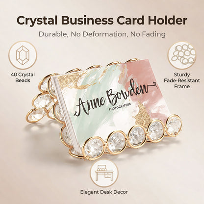 Card Holder Stand Featuring a Durable Gold Metal Frame with Fade-Resistant Finish for Elegant and Practical Card Display
