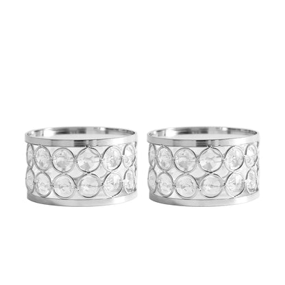 Elegant Silver Display Riser showcasing collectible figures with a crystal design and mirrored decorative base