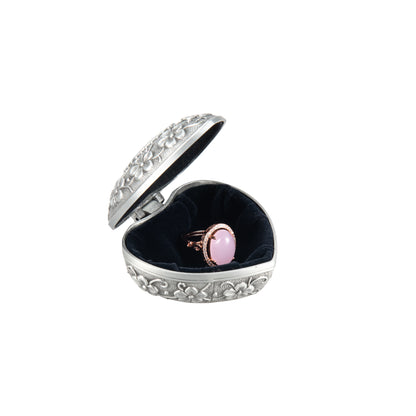 Feyarl Small Vintage Jewelry Trinket Box Ring Earrings Necklace Organizer Case Metal Treasure Chest Storage Keepsake Gift Box for Girls Birthday Gift