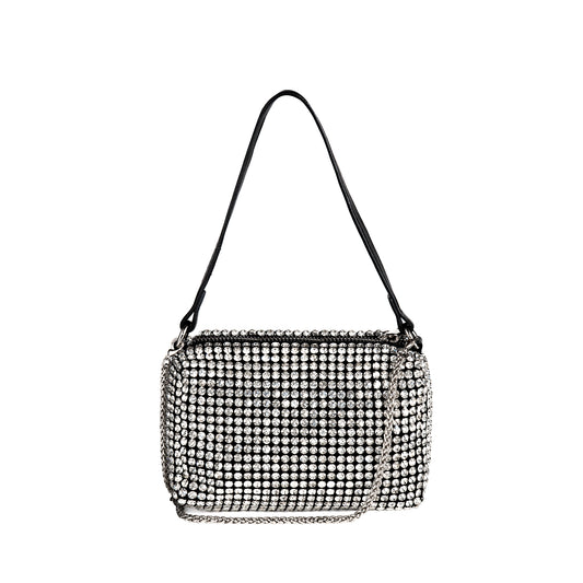 Eiyye Crystal Rhinestone Crossbody Bag Women'S Evening Bag Rhinestone Black Shoulder Bag for Party Wedding Handbags