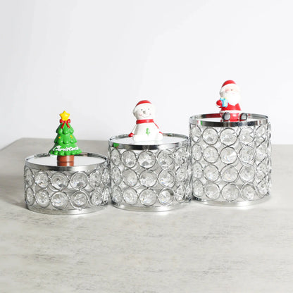 Display Riser arranged with small ornaments, creating a sophisticated decorative display for any space