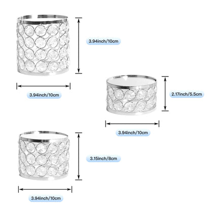 Display Riser set featuring three size variations with measurement details for the round decorative stands