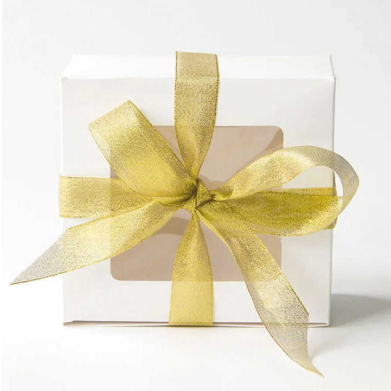 Feyarl Gold Glitter Ribbon Used for Wrapping Gift Boxes, Adding a Sparkling Metallic Touch to Elegant Present Packaging