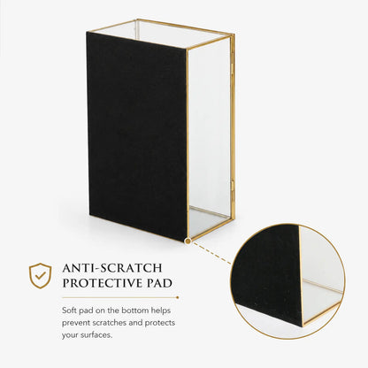 Glass Keepsake Box bottom detail with a protective base design for surface protection