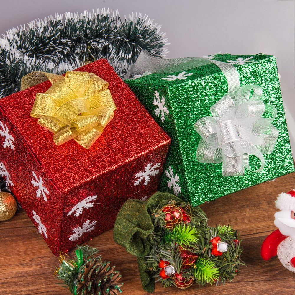 Feyarl Gold and Silver Metallic Glitter Ribbon Used for Gift Wrapping, Creating a Festive and Elegant Presentation