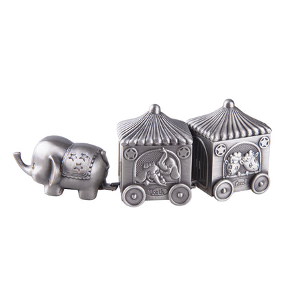First Curl and Tooth Elephant Keepsake Box Set Designed in Two Mini Car Shapes