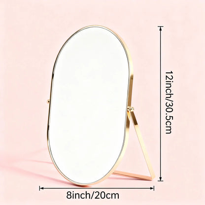 Feyarl Oval Vanity Mirror with 12 Inch Height and 8 Inch Width Measurement Details