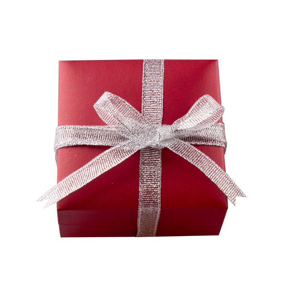 Feyarl Silver Metallic Glitter Ribbon Creating a Stylish Contrast on Festive Gift Wrapping