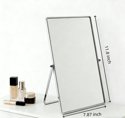 Feyarl Desktop Makeup Vanity Mirror Size Diagram Showing 11.8 Inch Length and 7.87 Inch Width Dimensions